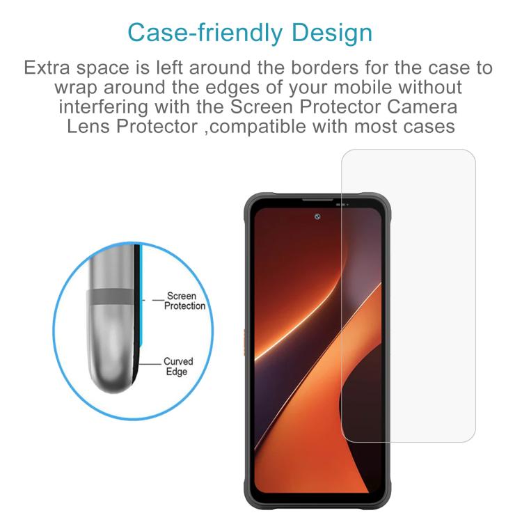 For Blackview FORT 200 10pcs Large Arc Edge 0.3mm High Aluminum Tempered Glass Film