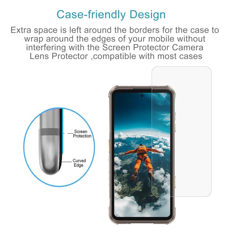For Ulefone RugOne Xsnap 7 Pro 10pcs Large Arc Edge 0.3mm High Aluminum Tempered Glass Film