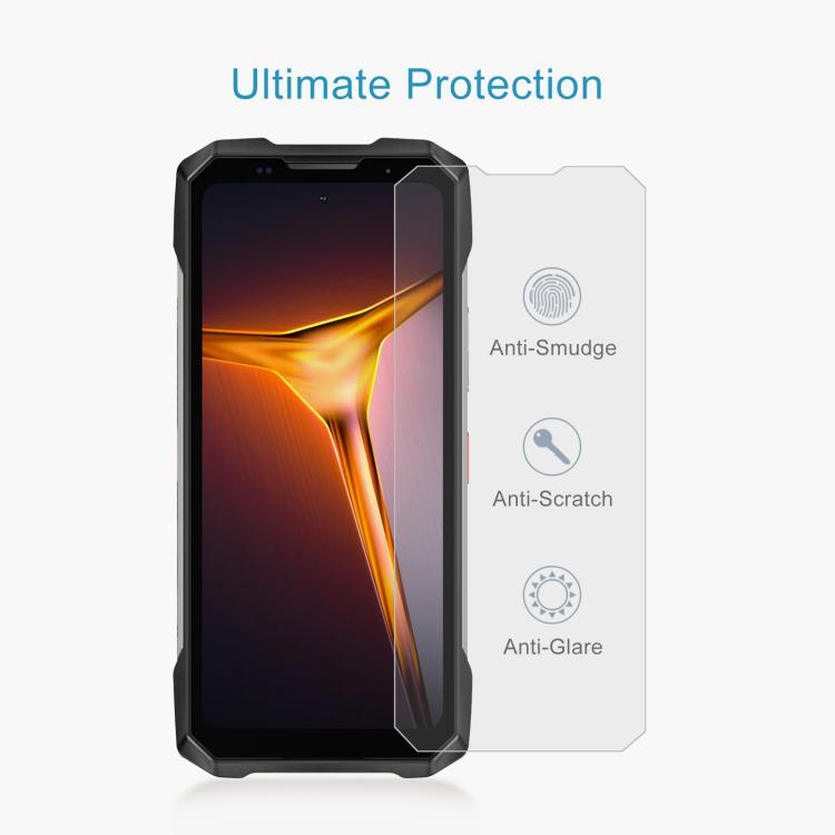 For Doogee V Max 2 Pro 10pcs Large Arc Edge 0.3mm High Aluminum Tempered Glass Film