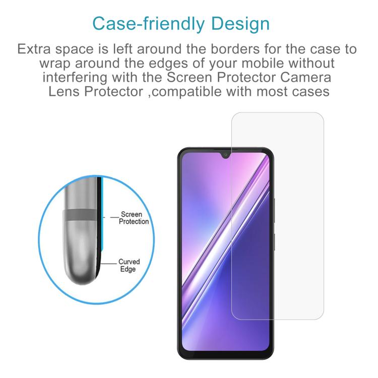 For Doogee M30 Pro 50pcs Large Arc Edge 0.3mm High Aluminum Tempered Glass Film