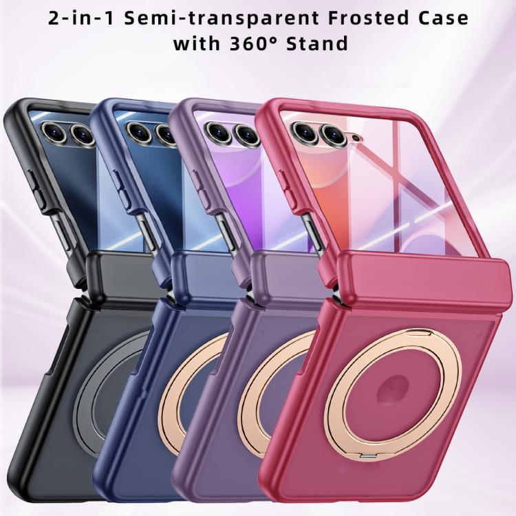 For Motorola Razr 70 Ultra Integrated Matte Skin Feel Phone Case with Rotating Holder