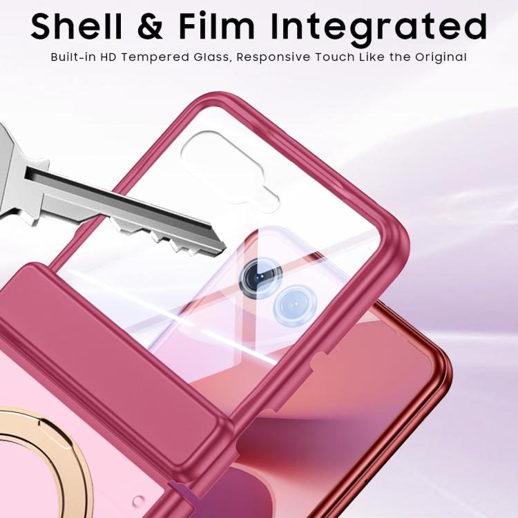 For Motorola Razr 70 Ultra Integrated Matte Skin Feel Phone Case with Rotating Holder