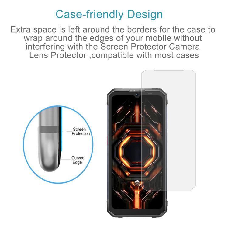 For HOTWAV Cyber 17 50pcs Large Arc Edge 0.3mm High Aluminum Tempered Glass Film