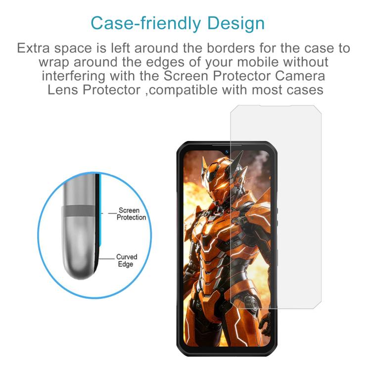 For Oukitel WP66 5G 10pcs Large Arc Edge 0.3mm High Aluminum Tempered Glass Film