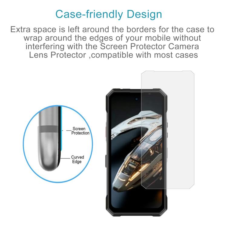 For Oukitel WP63 10pcs Large Arc Edge 0.3mm High Aluminum Tempered Glass Film