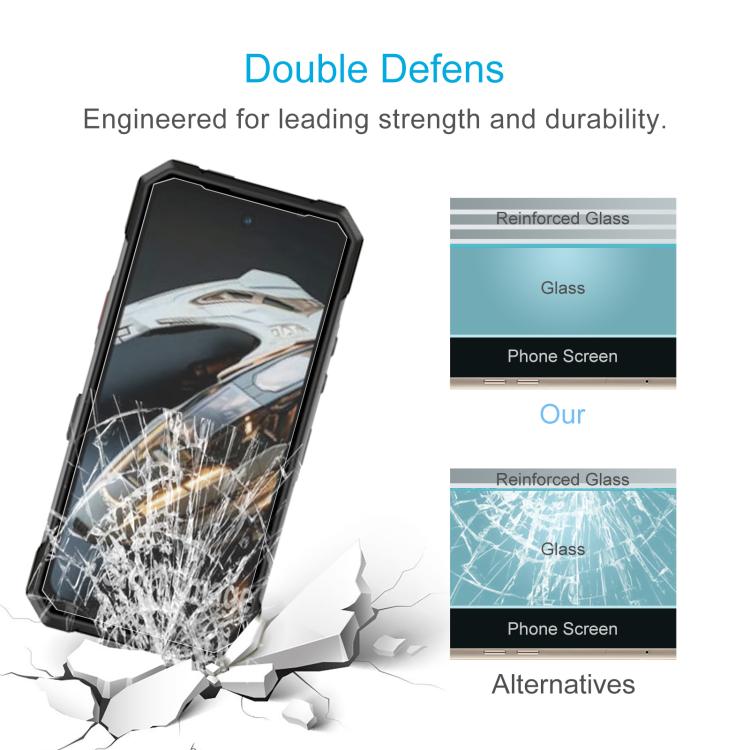 For Oukitel WP63 10pcs Large Arc Edge 0.3mm High Aluminum Tempered Glass Film