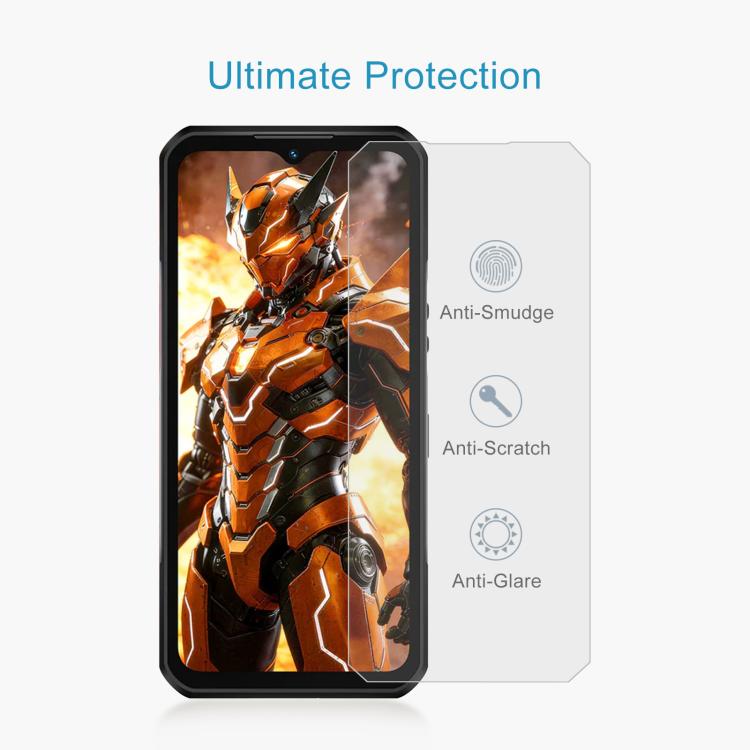 For Oukitel WP66 5G 50pcs Large Arc Edge 0.3mm High Aluminum Tempered Glass Film