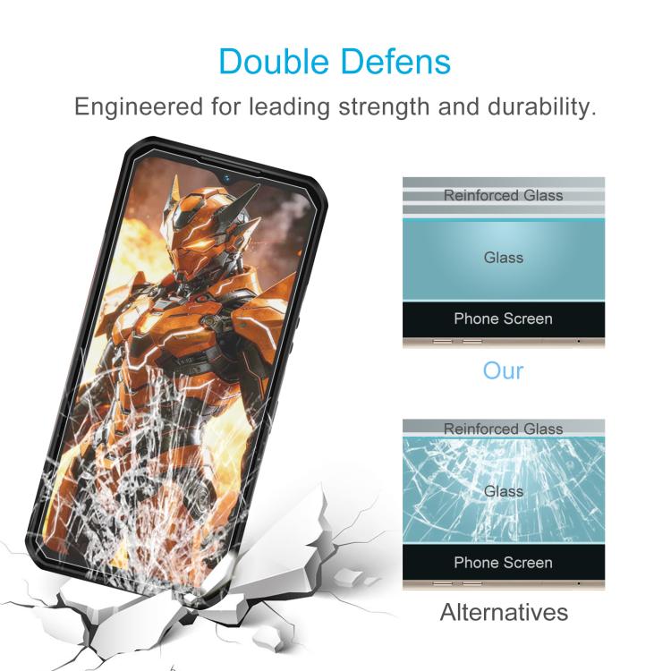 For Oukitel WP66 5G 50pcs Large Arc Edge 0.3mm High Aluminum Tempered Glass Film