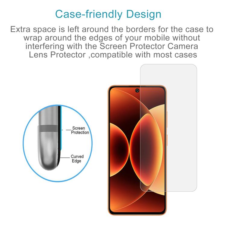 For Oukitel C26 50pcs Large Arc Edge 0.3mm High Aluminum Tempered Glass Film