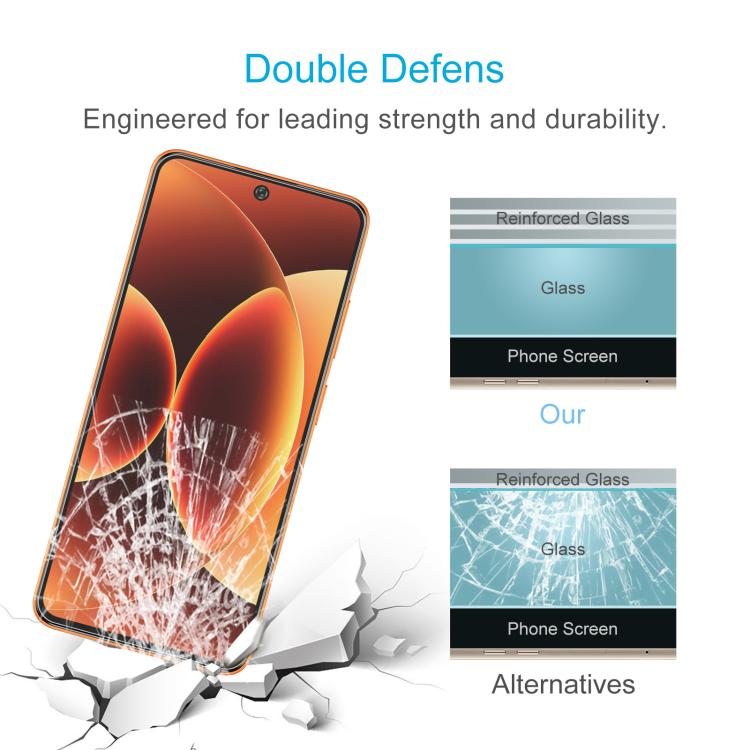For Oukitel C26 50pcs Large Arc Edge 0.3mm High Aluminum Tempered Glass Film