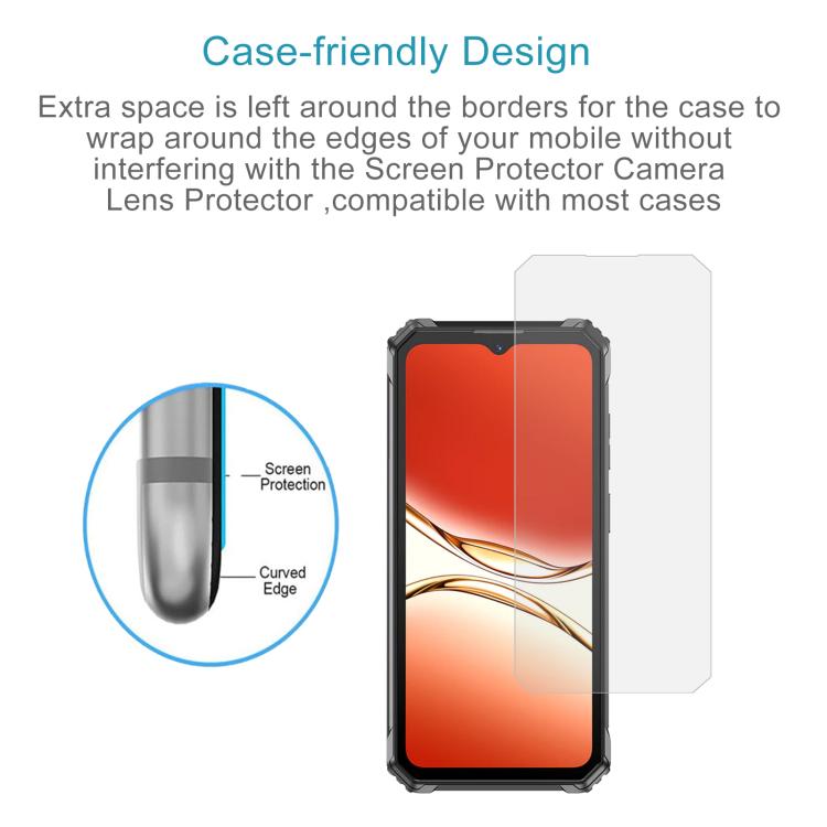 For Oukitel G6 50pcs Large Arc Edge 0.3mm High Aluminum Tempered Glass Film