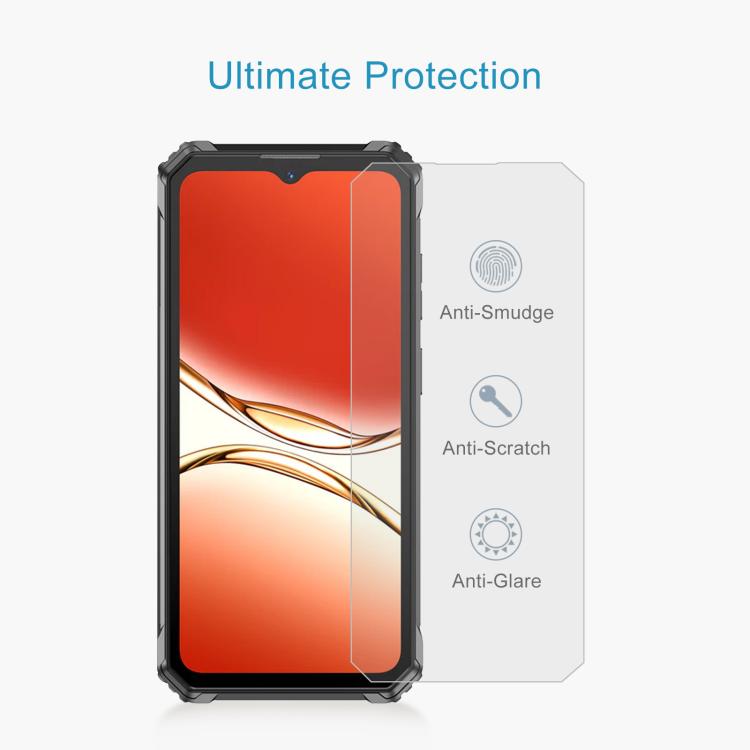 For Oukitel G6 50pcs Large Arc Edge 0.3mm High Aluminum Tempered Glass Film