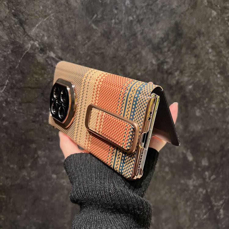 For Huawei Mate X5 Sunset Pattern Wrist Strap Phone Case