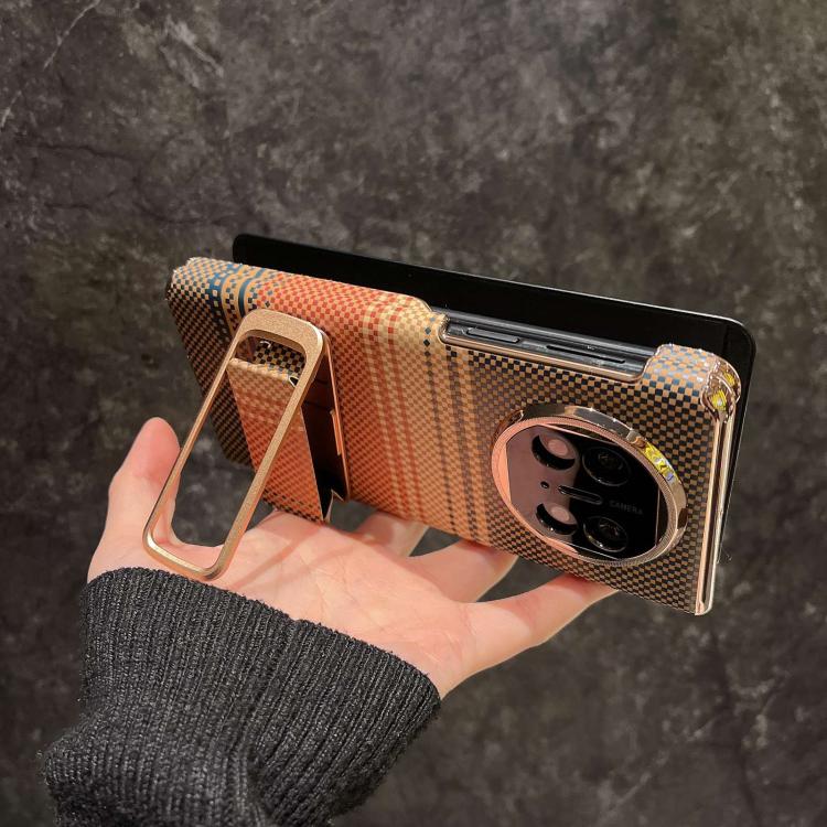 For Huawei Mate X6 Sunset Pattern Wrist Strap Phone Case