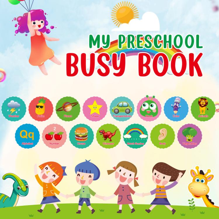 Montessori Kids Early Education Busy Book Toy - B02
