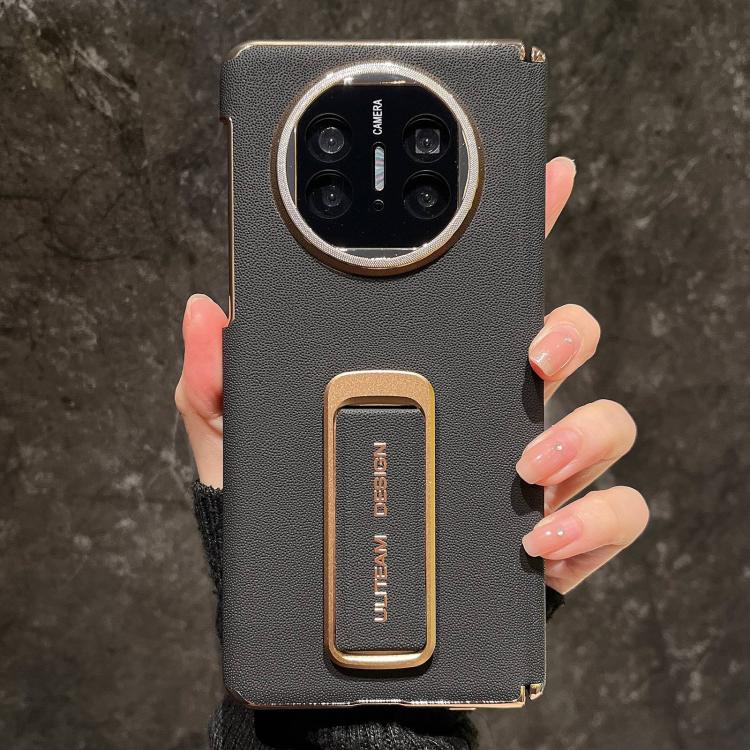 For Huawei Mate X6 Dual Middle Axis Wrist Strap Supercar Pattern Phone Case