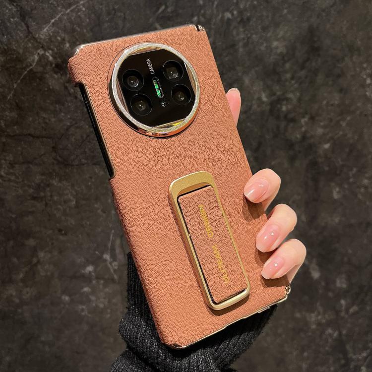 For Huawei Mate X5 Dual Middle Axis Wrist Strap Supercar Pattern Phone Case