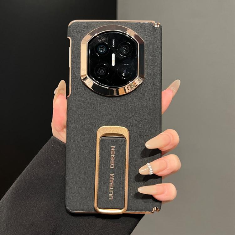 For Huawei Mate X7 Dual Middle Axis Wrist Strap Supercar Pattern Phone Case