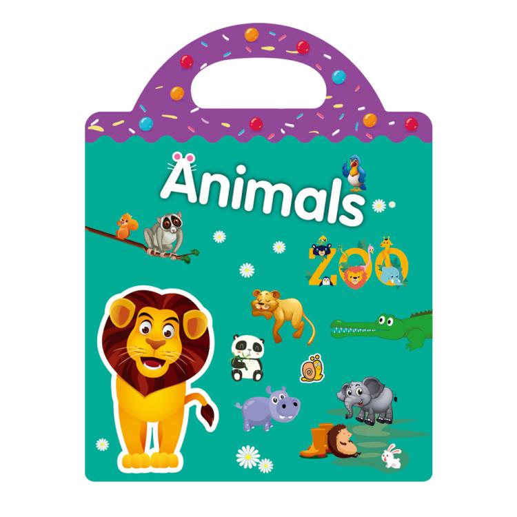 Children Early Education DIY Waterproof Reusable Stickers, Type:Animals T01