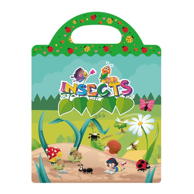Children Early Education DIY Waterproof Reusable Stickers, Type:Insect T08
