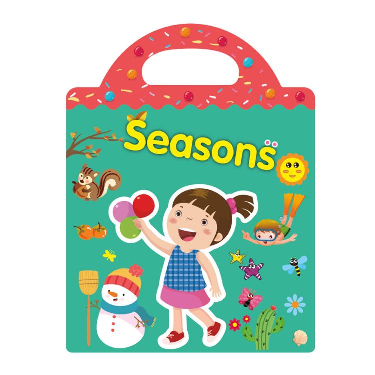 Children Early Education DIY Waterproof Reusable Stickers, Type:Four Seasons T10