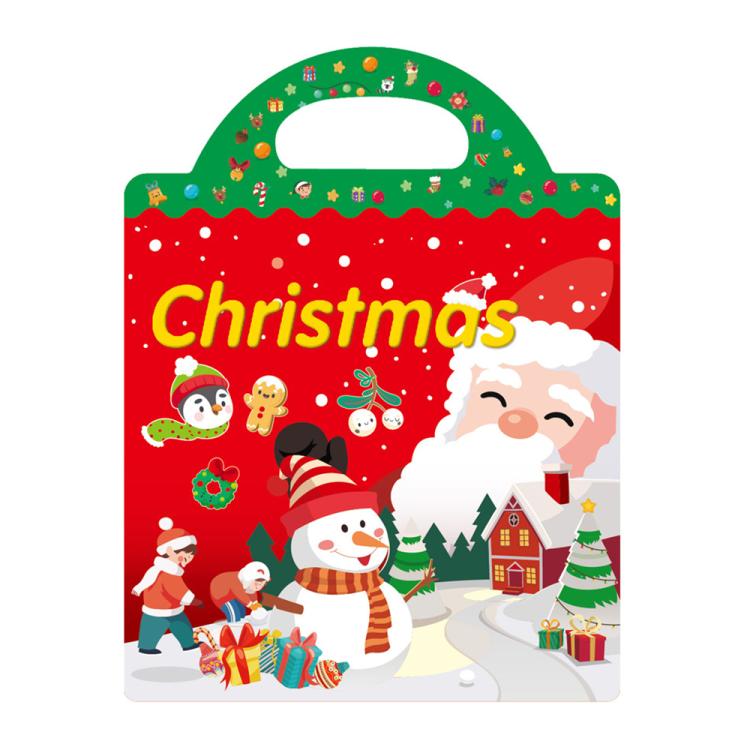 Children Early Education DIY Waterproof Reusable Stickers, Type:Christmas T15