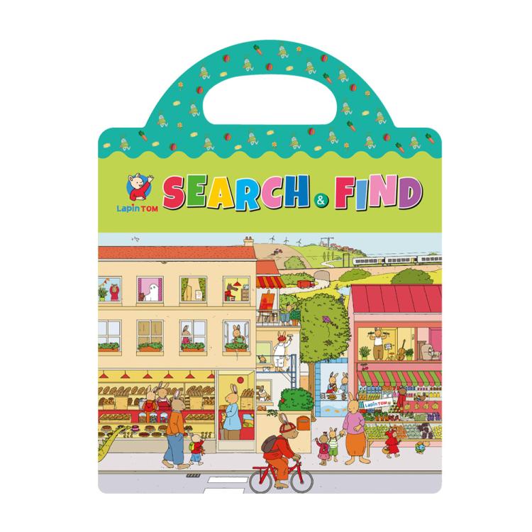 Children Early Education DIY Waterproof Reusable Stickers, Type:Little Rabbit-Busy Market T16