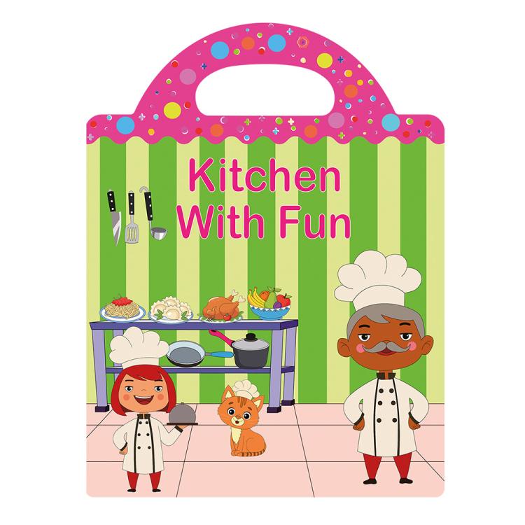 Children Early Education DIY Waterproof Reusable Stickers, Type:Kitchen T19