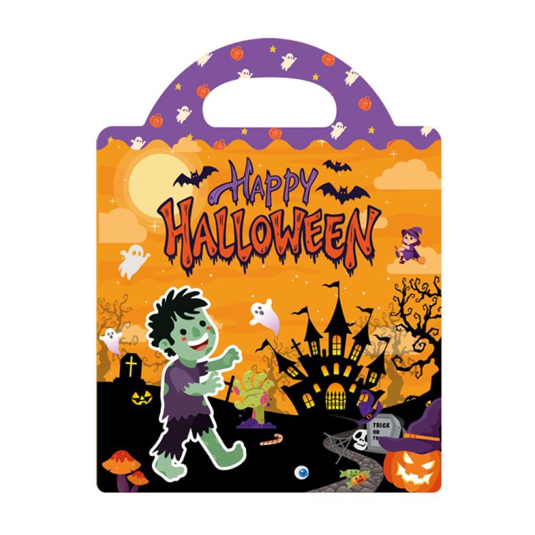 Children Early Education DIY Waterproof Reusable Stickers, Type:Halloween Zombie T23