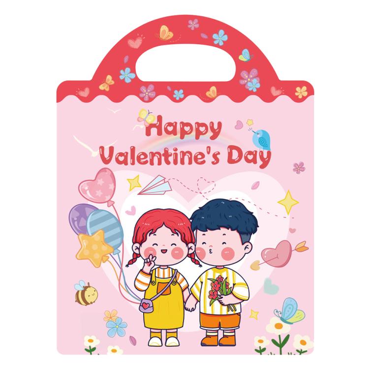 Children Early Education DIY Waterproof Reusable Stickers, Type:Valentine Day T24