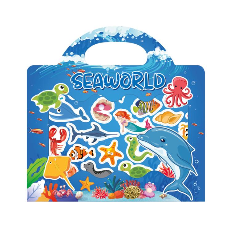 Children Early Education DIY Waterproof Reusable Stickers, Type:Horizontal Ocean T34