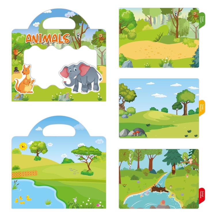 Children Early Education DIY Waterproof Reusable Stickers, Type:Body T05