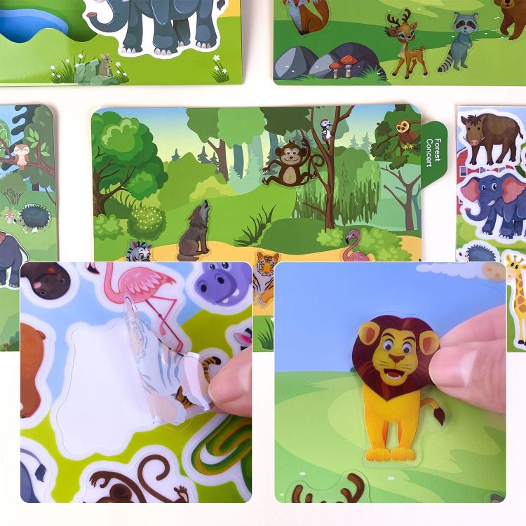 Children Early Education DIY Waterproof Reusable Stickers, Type:Horizontal Princess T32