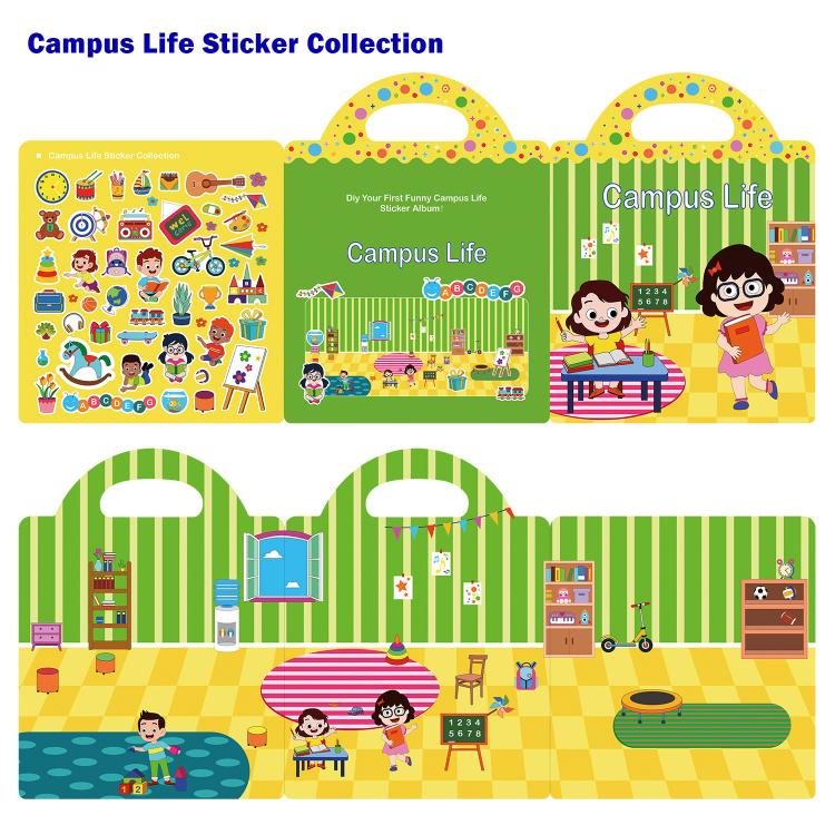 Children Early Education DIY Waterproof Reusable Stickers, Type:Christmas T15