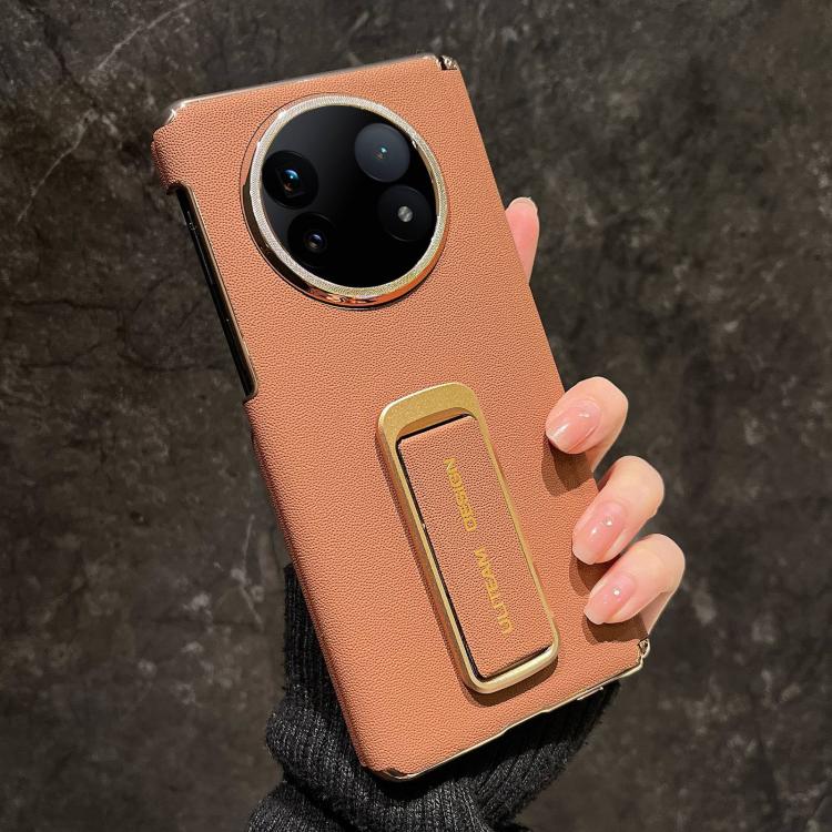 For vivo X Fold5 Dual Middle Axis Wrist Strap Supercar Pattern Phone Case