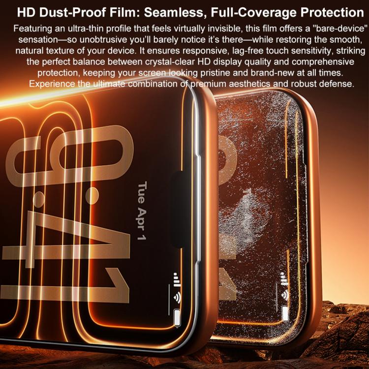 For iPhone 14 Pro Max WK WTP-137 10pcs 6D Curved Dustproof HD Tempered Glass Film - Black