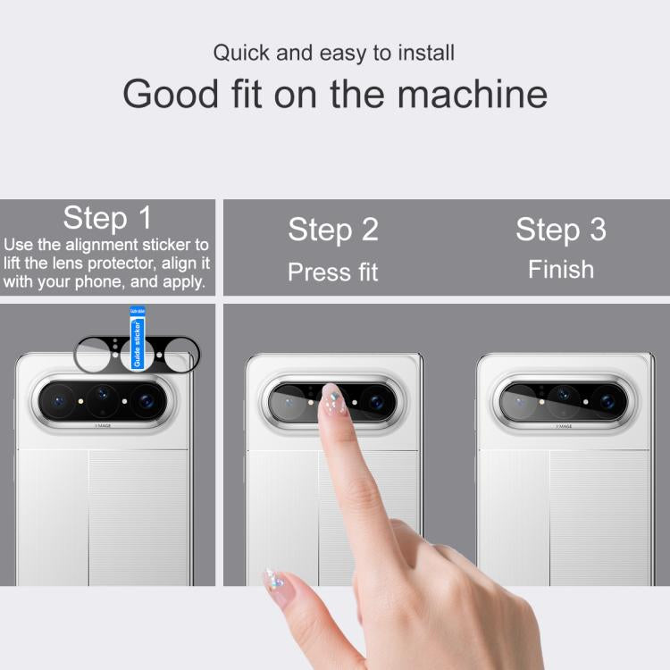 For Huawei Pura X Max IMAK Rear Camera Lens Glass Film Black Version