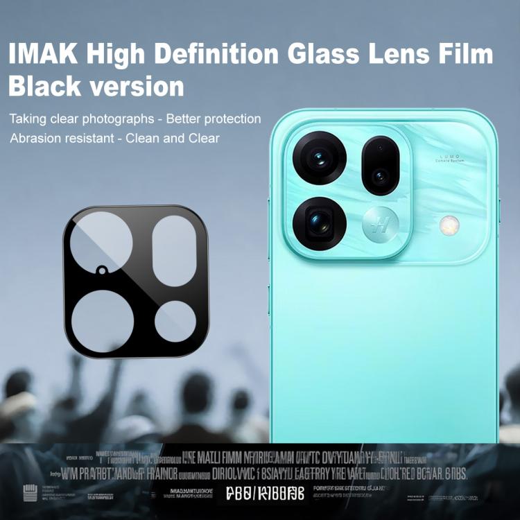 For OPPO Find X9s Pro 5G IMAK Rear Camera Lens Glass Film Black Version