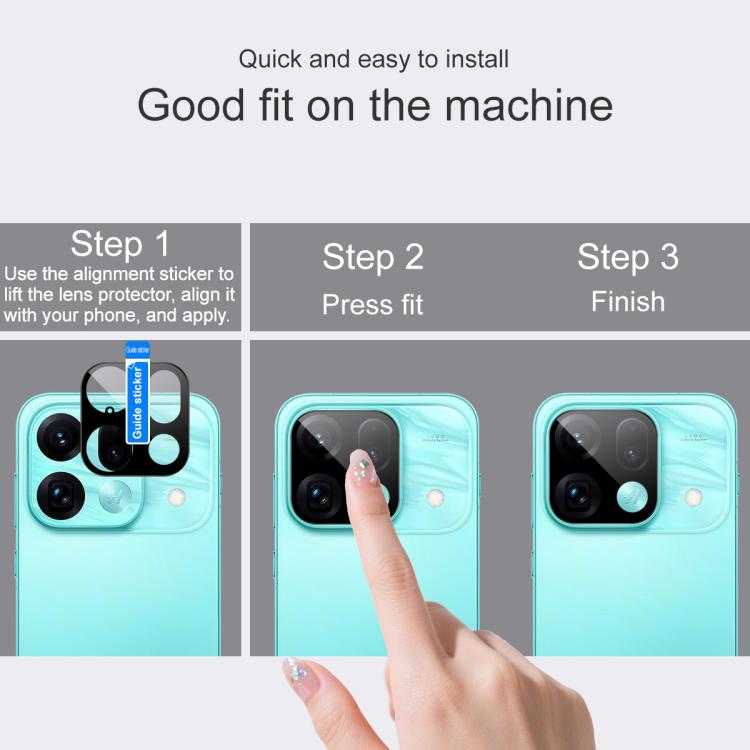 For OPPO Find X9s Pro 5G IMAK Rear Camera Lens Glass Film Black Version