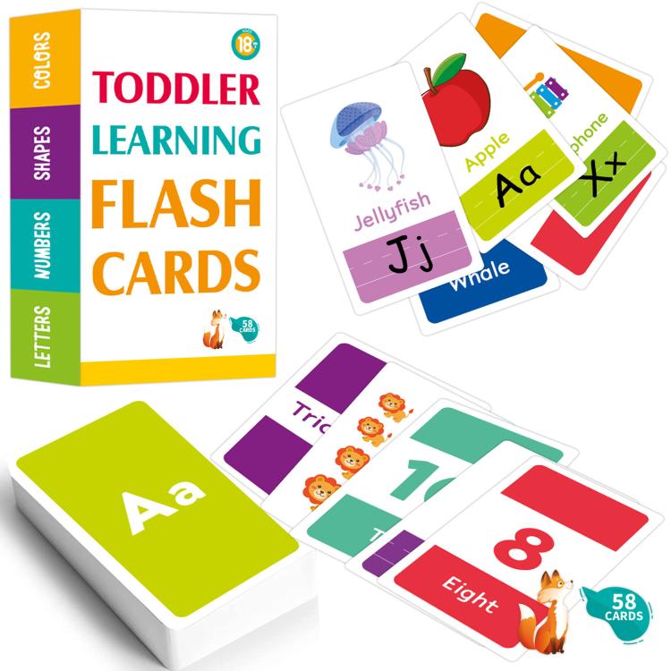 K01 58 Cards / Set Montessori Toddlers Kids Early Education Learning Flash Cards