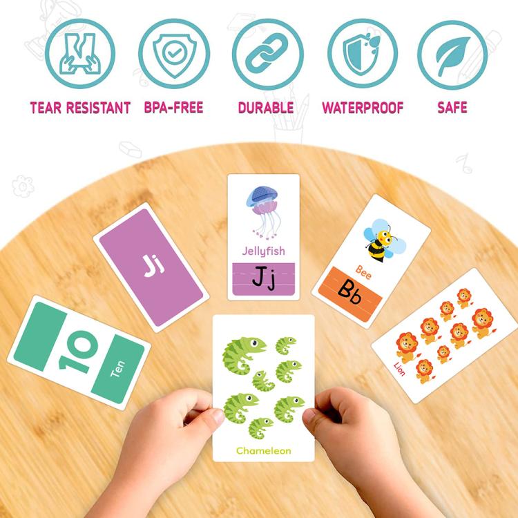 K02 58 Cards / Set Montessori Toddlers Kids Early Education Learning Flash Cards