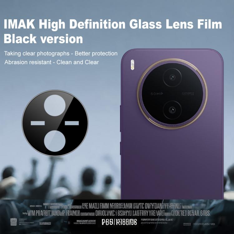 For vivo Y600 Pro 5G IMAK Rear Camera Lens Glass Film Black Version