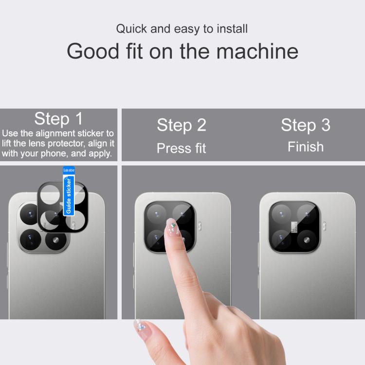 For Xiaomi 17T 5G IMAK Rear Camera Lens Glass Film Black Version