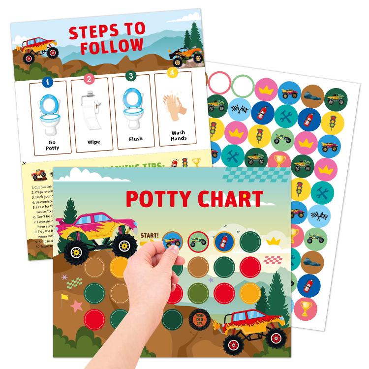 15pcs / Set Kids Toilet Potty Training Reward Progress Sticker Chart, Type:T87 Cars