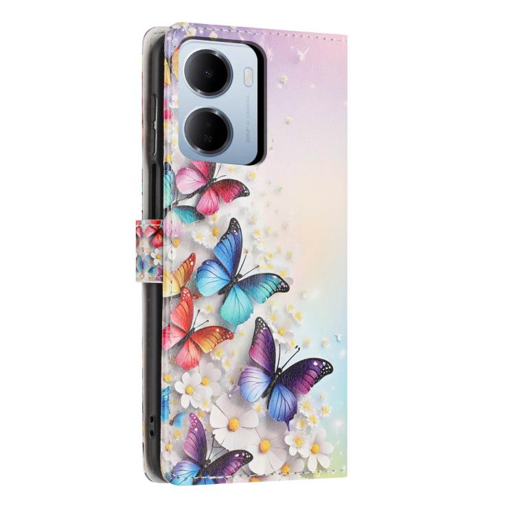 For Redmi 15a 5G Colorful Painting Vegan Leather Phone Case with Lanyard