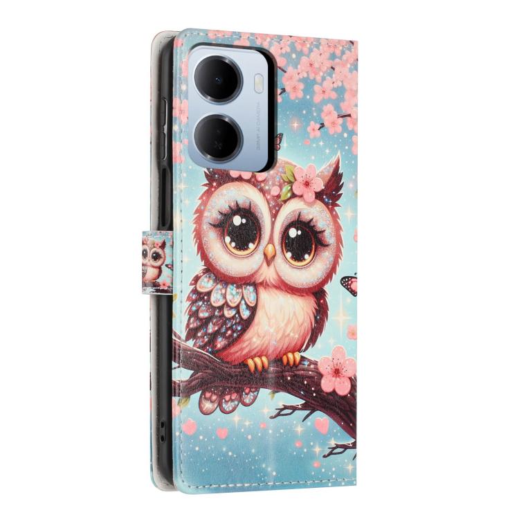 For Redmi 15a 5G Colorful Painting Vegan Leather Phone Case with Lanyard