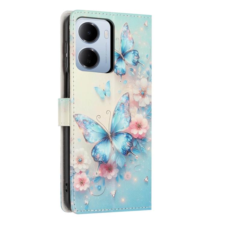For Redmi 15a 5G Colorful Painting Vegan Leather Phone Case with Lanyard