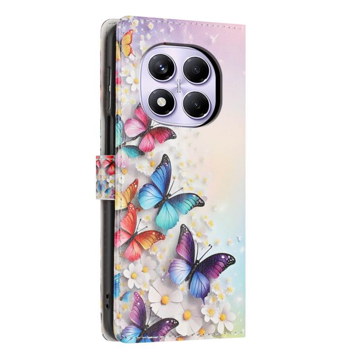 For Redmi Note 15 Pro 4G Global 163.2mm Colorful Painting Vegan Leather Phone Case with Lanyard