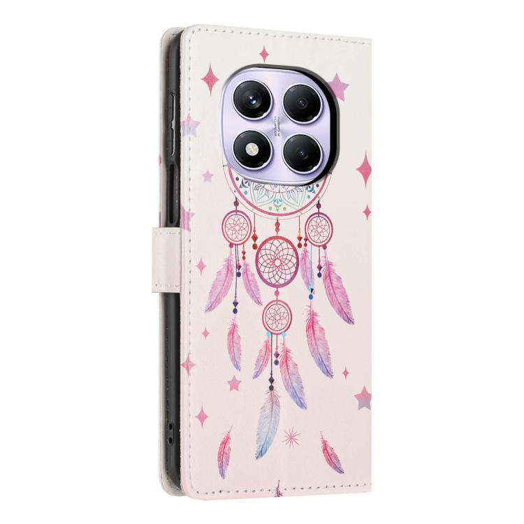 For Redmi Note 15 Pro 5G Global 163.6mm Colorful Painting Vegan Leather Phone Case with Lanyard