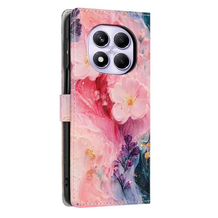 For Redmi Note 15 Pro 5G Global 163.6mm Colorful Painting Vegan Leather Phone Case with Lanyard